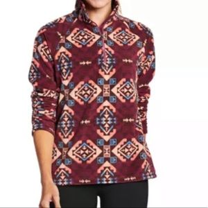 Eddie Bauer Quest Fleece 1/4-Zip - Printed size medium NEW no tag